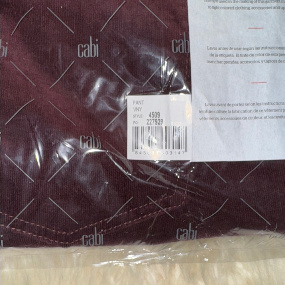 NEW! CABI Skinny Cords Vineyard Burgundy size 16 Brand New in Bag GORGEOUS! - Picture 13 of 14